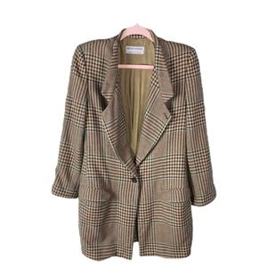Emporio Armani Houndstooth Plaid Blazer, size US 6 / IT 42